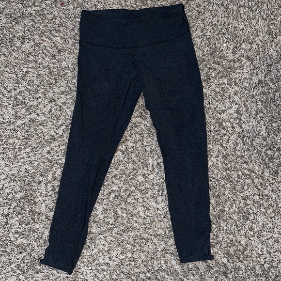 Lululemon sz 4 cropped ankle cutout leggings gym workout fitness stretchy tight - Picture 3 of 13